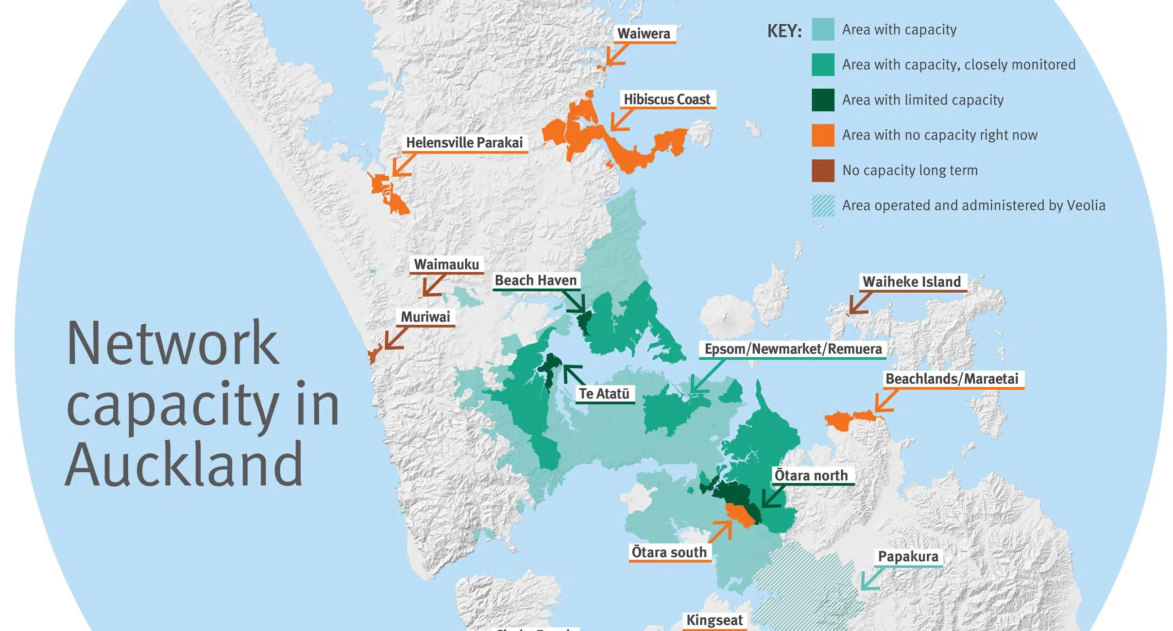 2025 Watercare Network Constraints Map